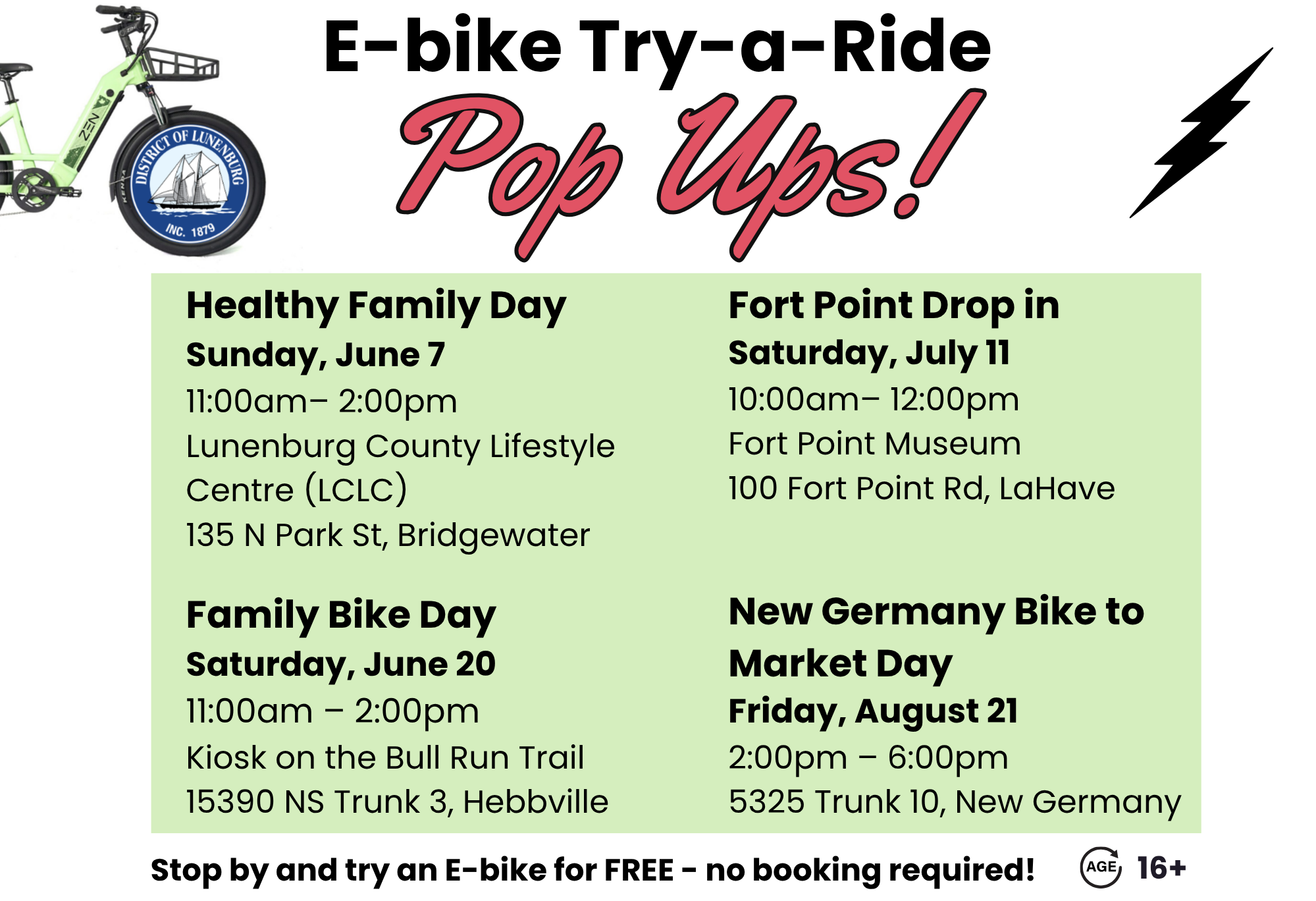 E-bike Try a Ride Pop up
