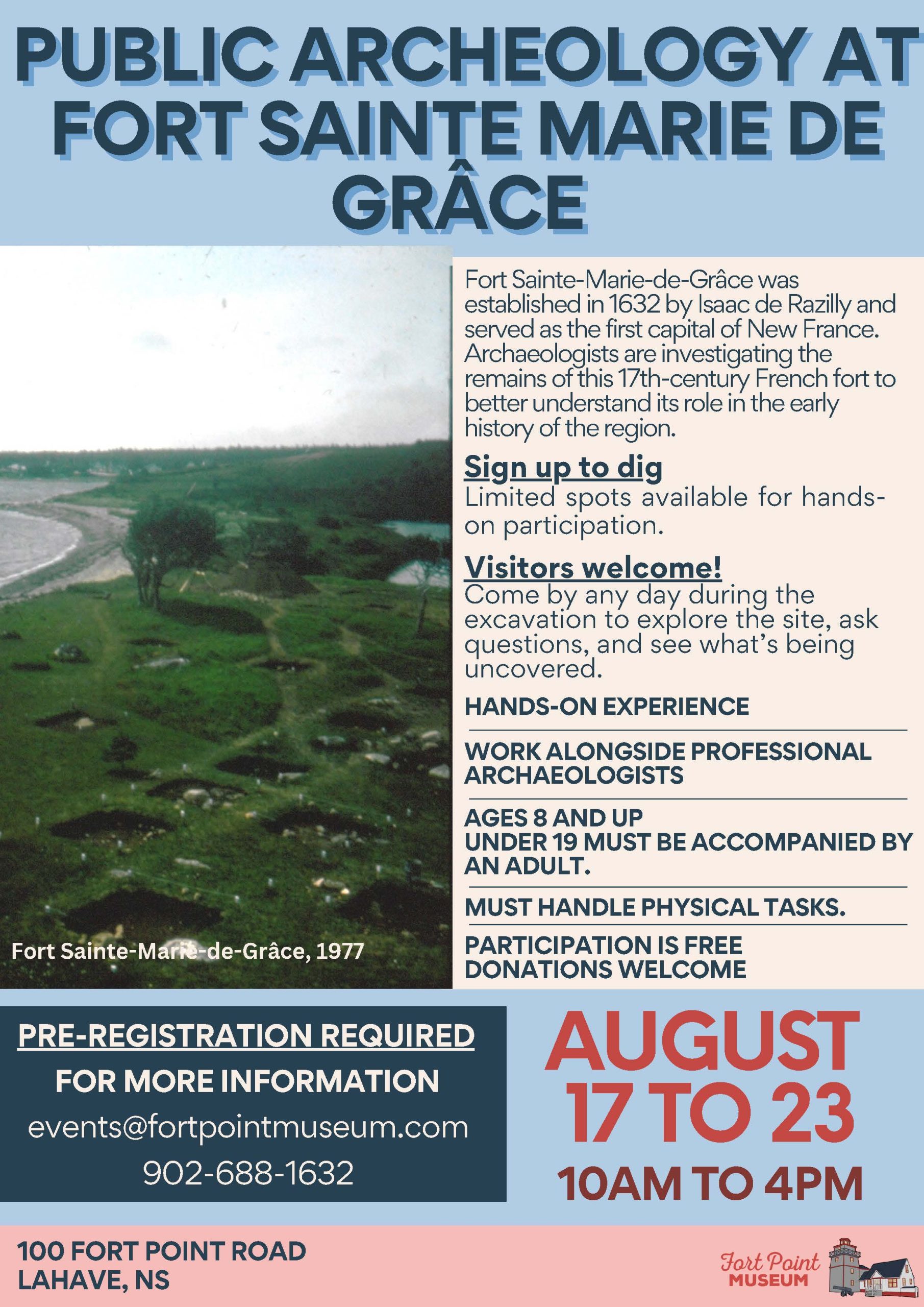 Public Archeology At Fort Sainte Marie De Grace