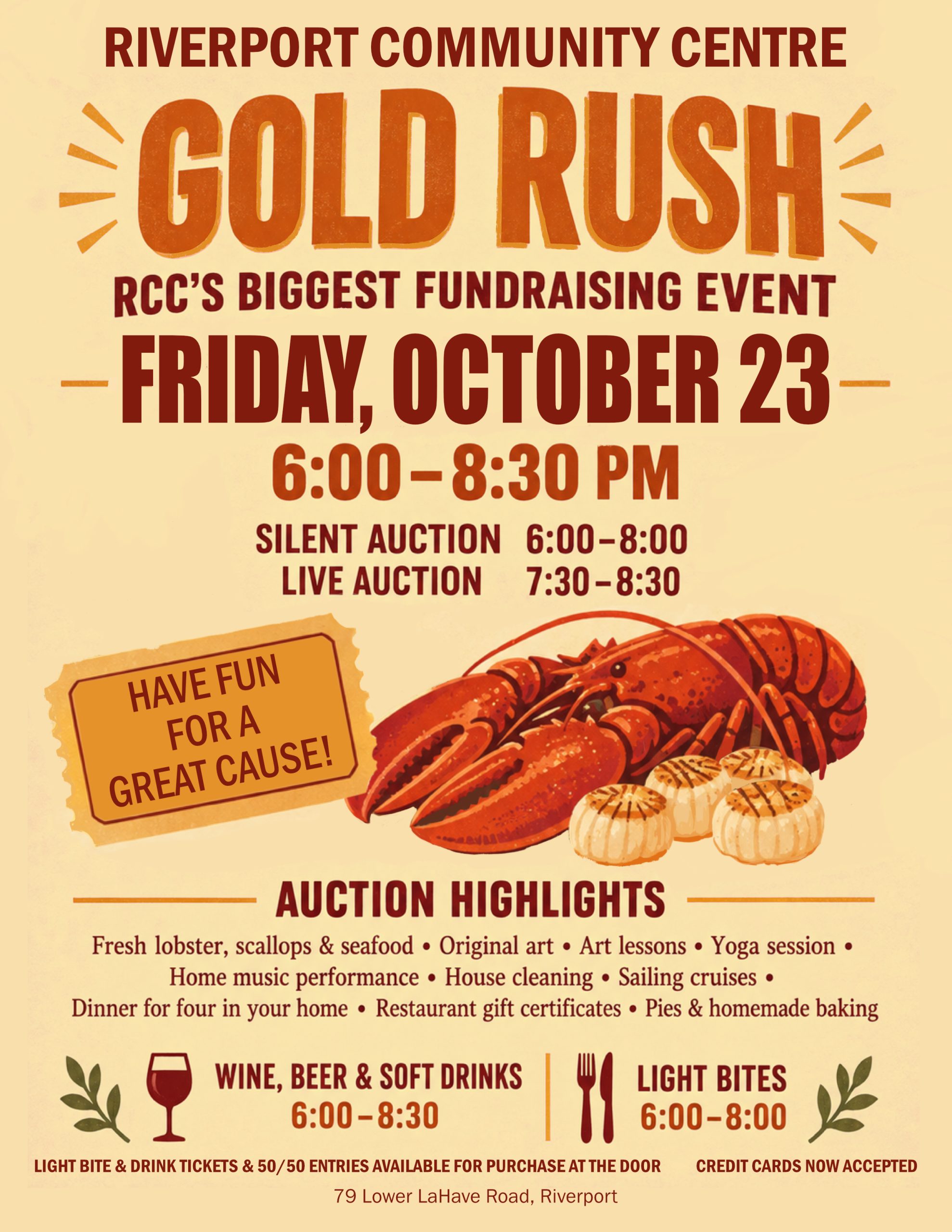 Riverport Community Centre Gold Rush Auction